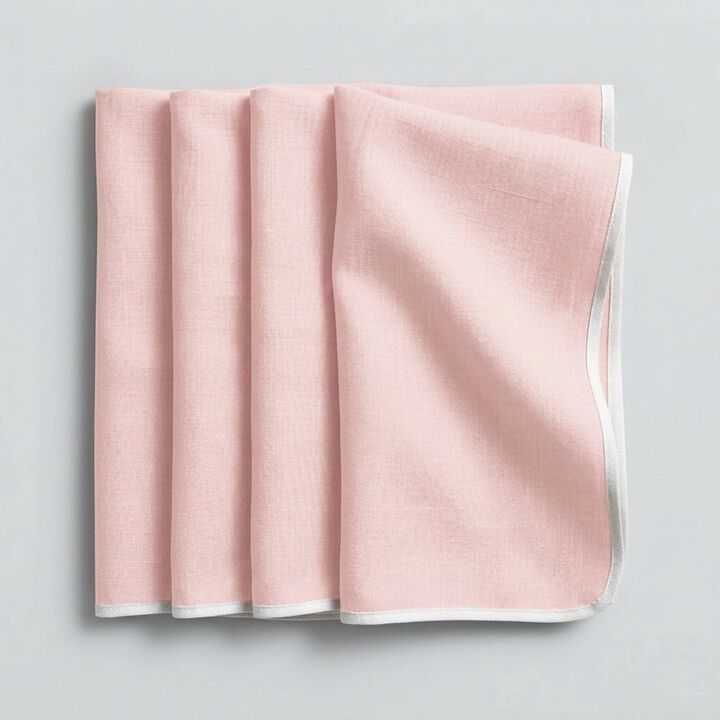 Linen Dinner Napkins Set of 4 for Dining Table Decor, 20 x 20 Inch - Kensington