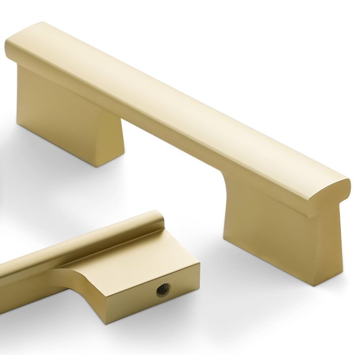 Amasideca 10 Pack Brushed Gold Cabinet Pulls 3 Inch Hole Centers Kitchen Cabinet Handles Gold Drawer Pulls Cabinet Hardware