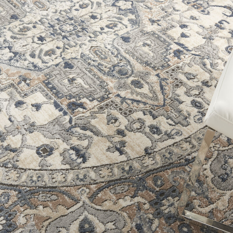 Quarry QUA05 Ivory/Gray 6' x 9' Rug