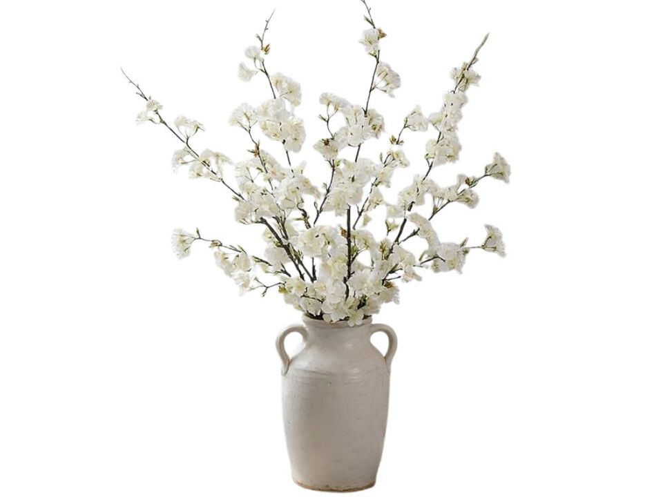 4 Piece White Artificial Greenery Stems Long Stem Wedding Centerpiece Decor