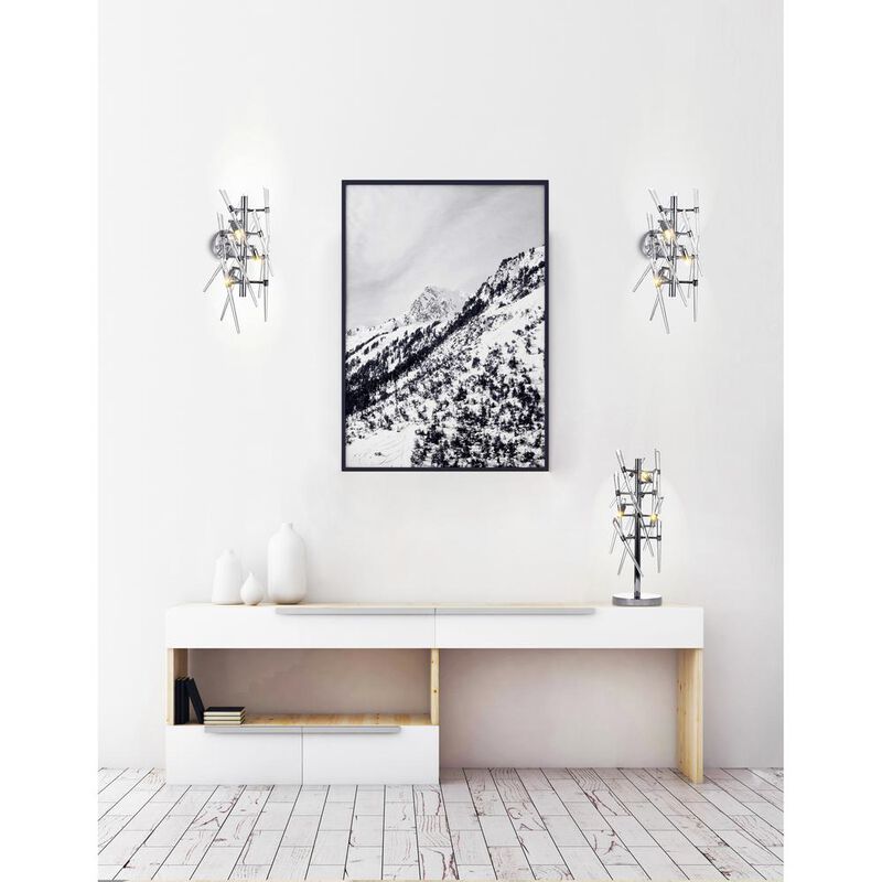 CWI Lighting Icicle 3 Light Wall Light With Chrome Finish