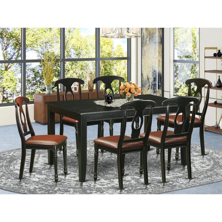 7 Pcs Dining room sets -Small Kitchen Table and 6 Dining Chairs