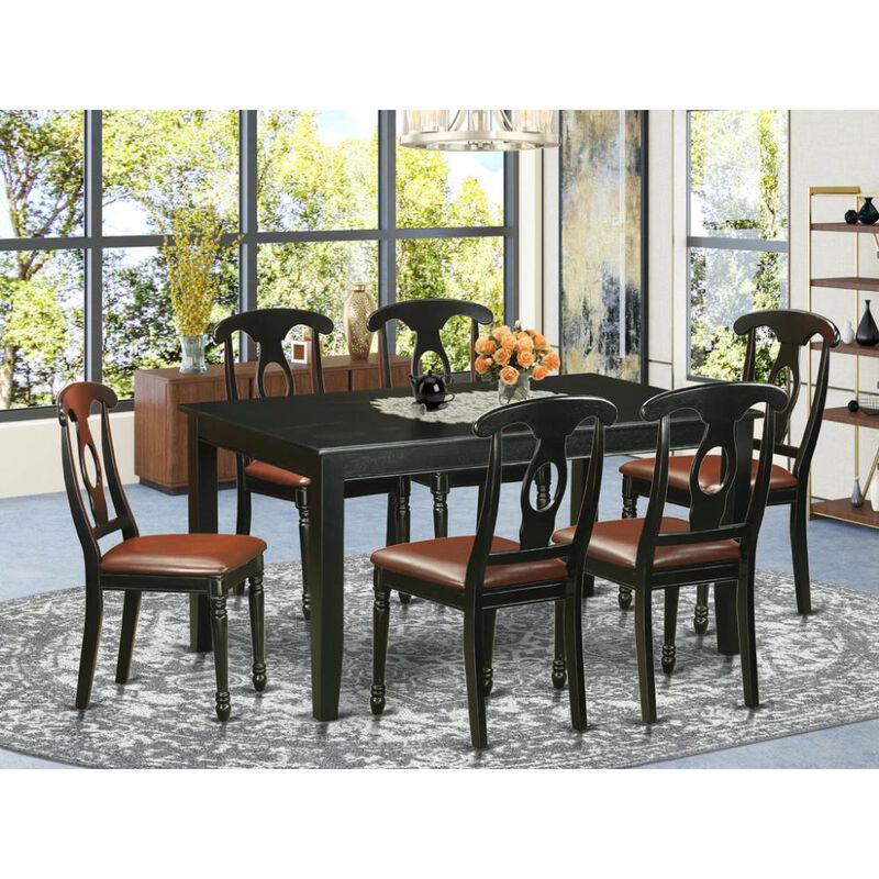 7 Pcs Dining room sets -Small Kitchen Table and 6 Dining Chairs