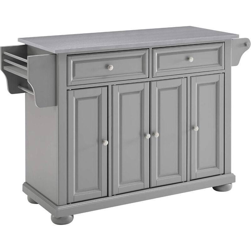 Alexandria Stainless Steel Top Kitchen Island/Cart