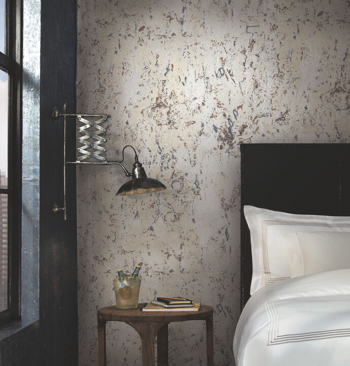 Cork White Wallpaper (Set of 2)