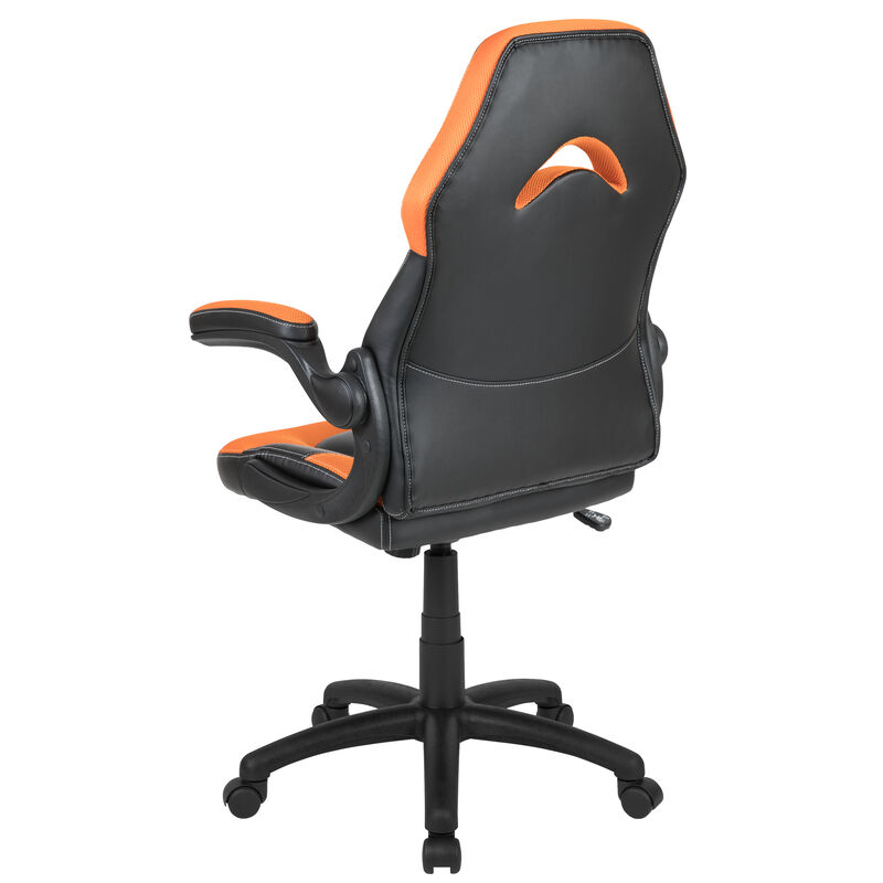 X10 Gaming Chair Racing Office Ergonomic Computer PC Adjustable Swivel Chair with Flip-up Arms, / LeatherSoft image number 5