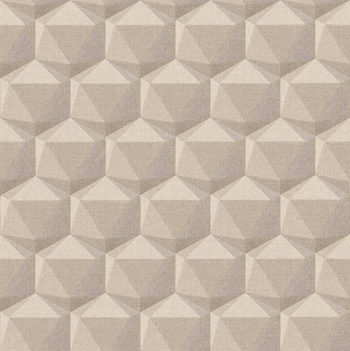 Fusion Geometric Motif Beige Wallpaper FS72022
