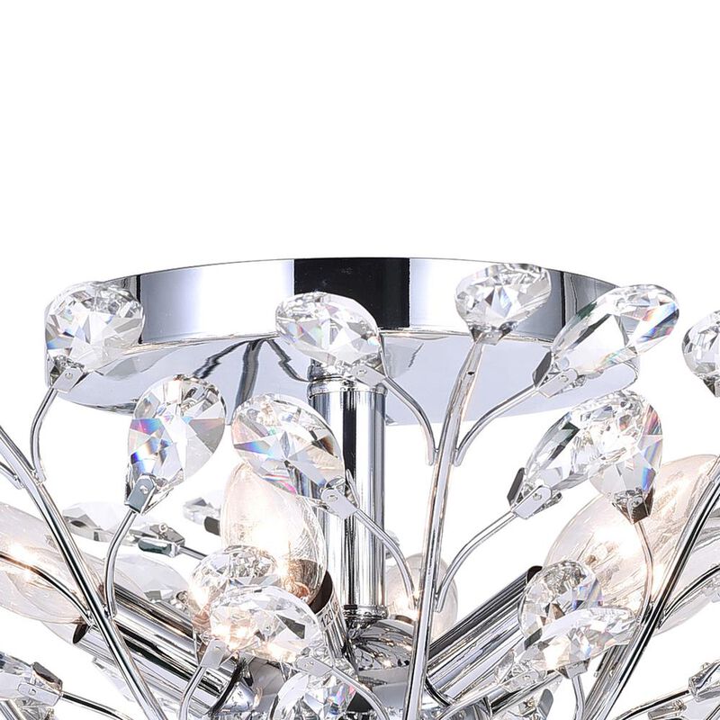 CWI Lighting Ivy 6 Light Flush Mount With Chrome Finish