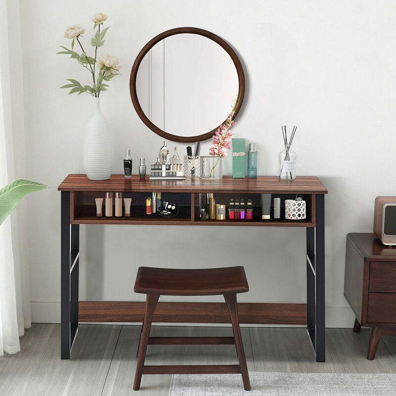 Costway Home Office Computer Desk 2 Drawers Makeup Vanity Console Table Vintage