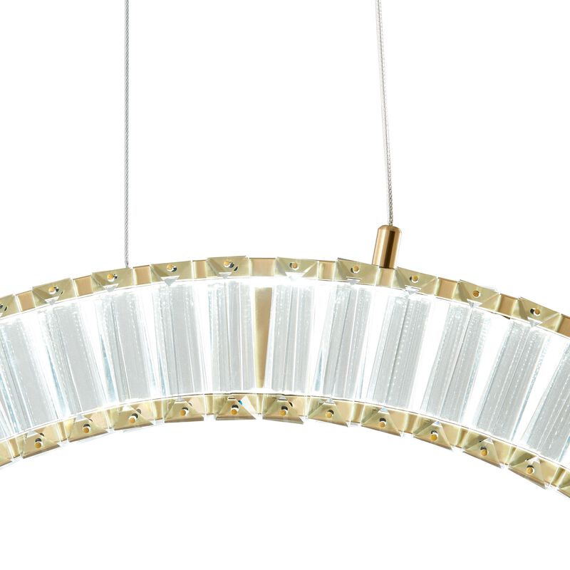 Sanford Chandelier Gold Crystal Integrated LED CC Technology 1 LED Strip