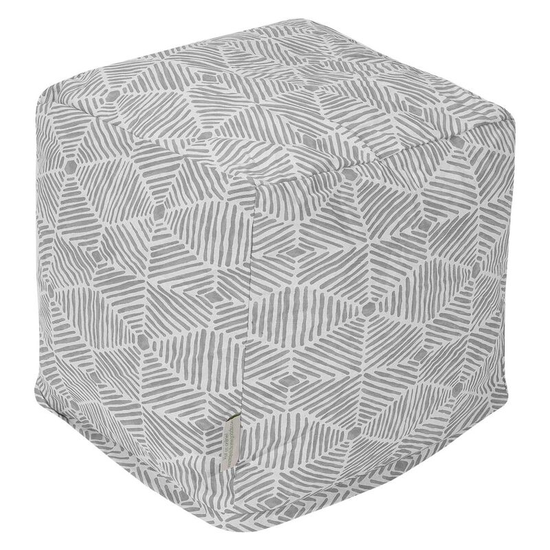 Majestic Home Goods Cube Pouf Charlie Gray