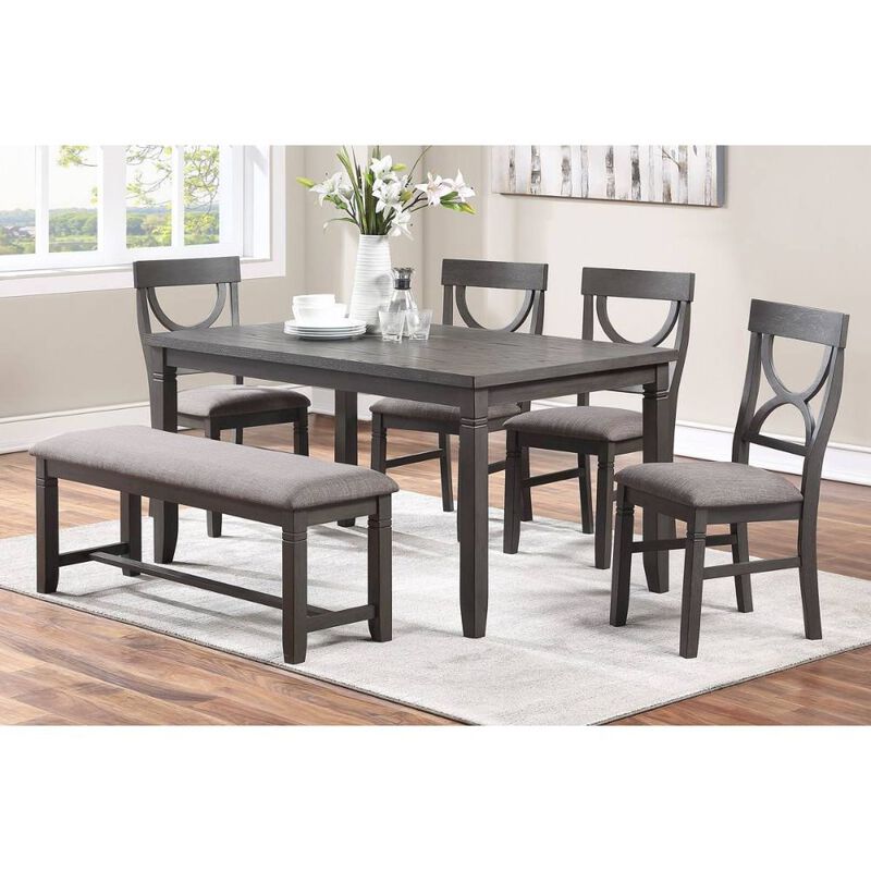 Simple Relax 6 Piece Wood Dining Set image number 4