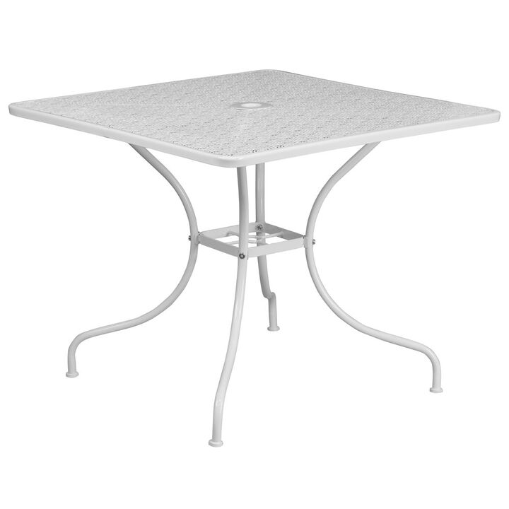 35.5SQ Black Patio Table Set
