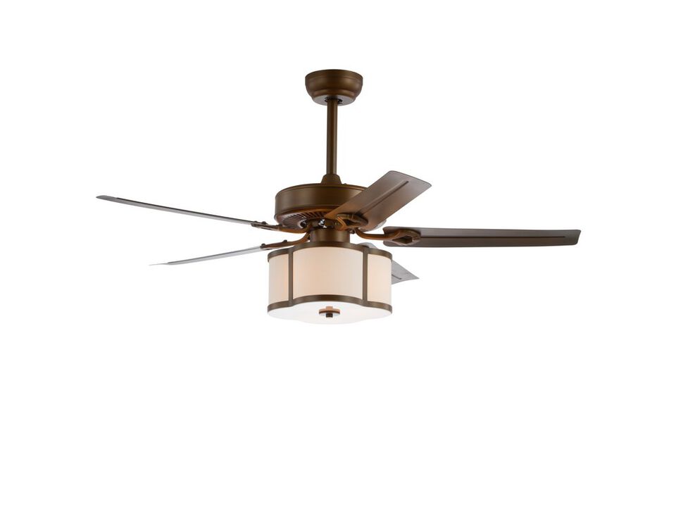 Edith 3-Light Metal LED Ceiling Fan With Remote