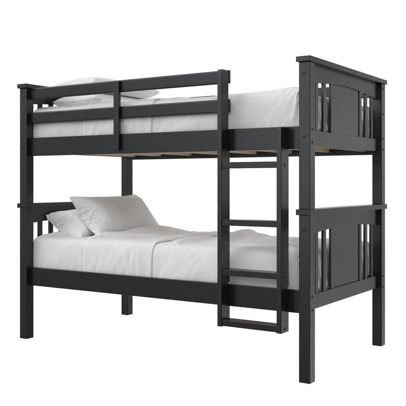 Oakview Twin Over Twin Wood Bunk Bed
