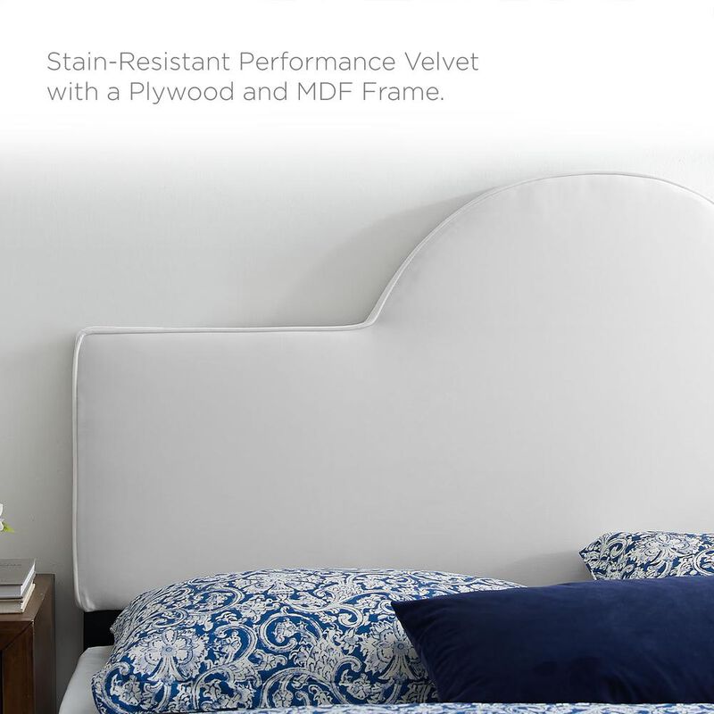 Sunny Performance Velvet King Bed - White MOD-7029-WHI image number 6