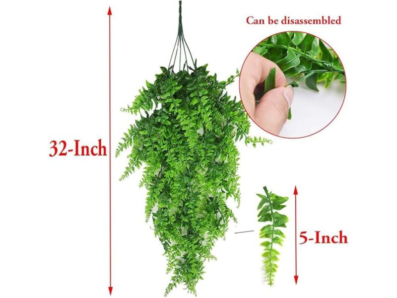 6 Piece Green Artificial Hanging Vine Plants UV Resistant Outdoor Wedding image number 2