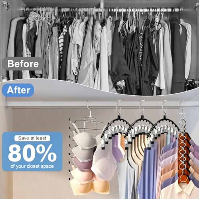 2-Pack Tank Top Hangers for Closet Organizer | Max 36 Storage Capacity image number 3