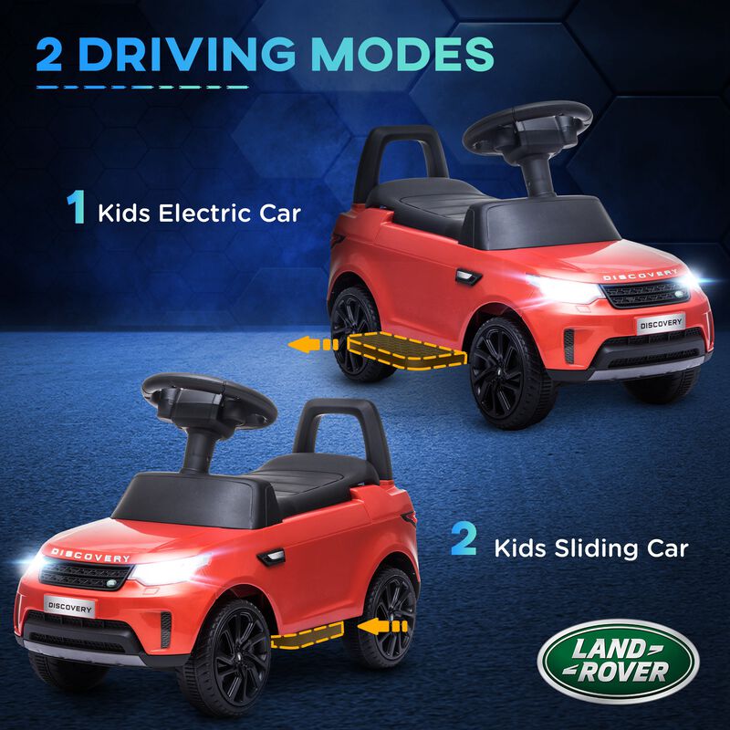 BreeBe 2 in 1 Land Rover Licensed 6V Ride on Car Sliding Car Battery Powered Electric Car w/ Headlights Music Horn image number 3