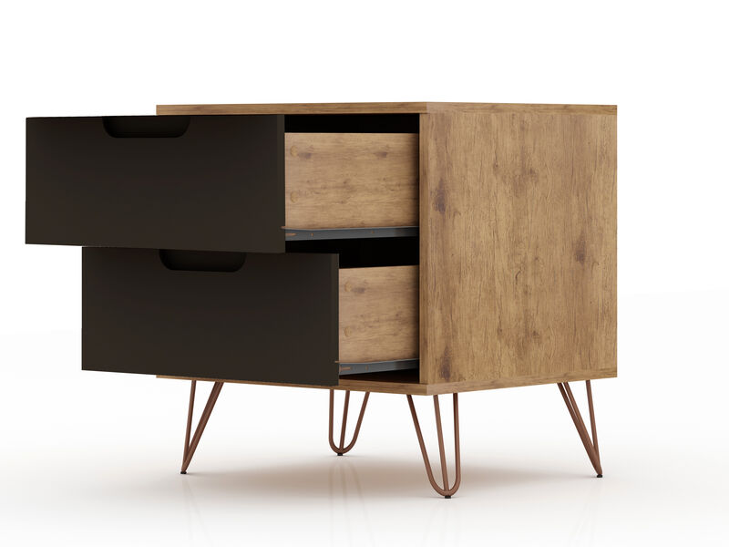 Rockefeller Gray 2-Drawer Nightstand