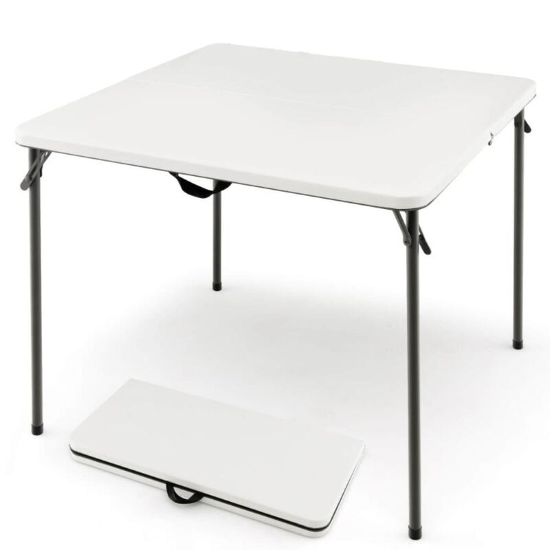 Hivvago Folding Camping Table with HDPE Tabletop and Rustproof Steel Frame
