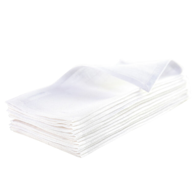 Solino Home 100% Pure Linen Cocktail Napkins 6 x 6 Inch Set of 12 - Fete