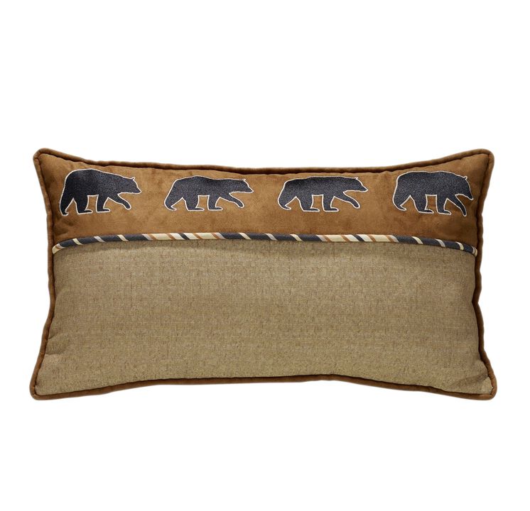 Ashbury Black Bear Lumbar Pillow