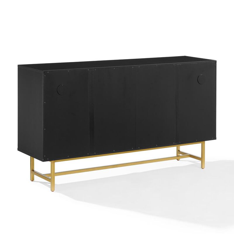 Crosley Furniture Blair Sideboard Matte Black/Gold