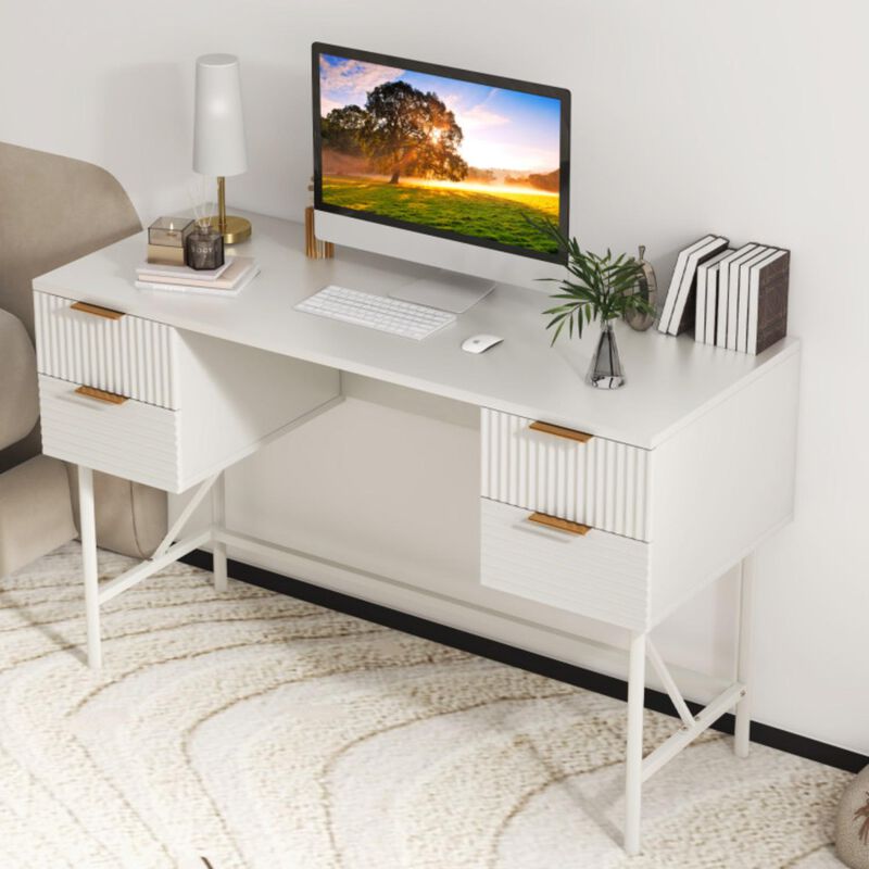 Hivvago 48 Inch Home Office Computer Desk with 4 Drawers