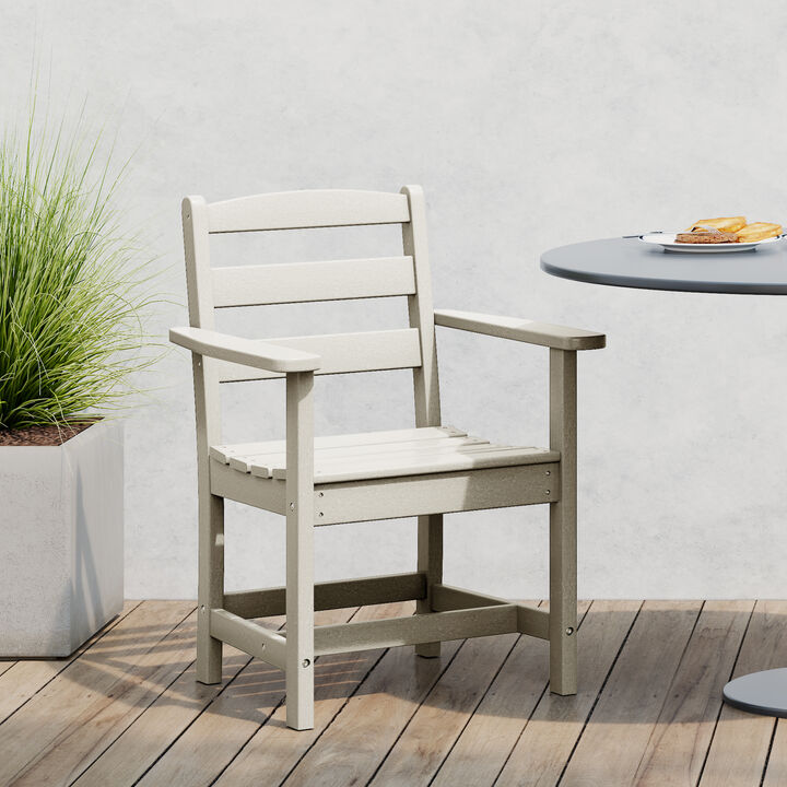 WestinTrends Outdoor HDPE Patio Classic Dining Arm Chair
