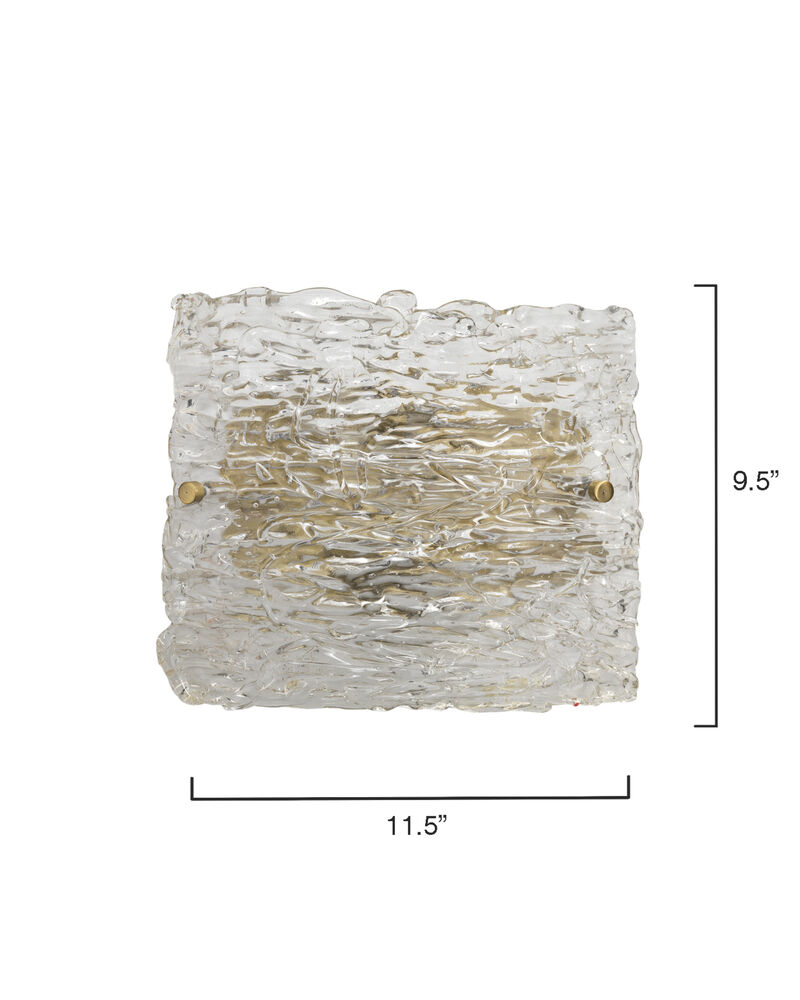 Large Swan Curved Glass Sconce