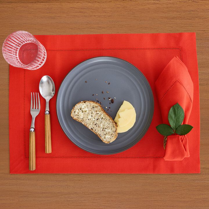 Cotton Linen Dinner Napkins - Cotton Linen Hemstitch