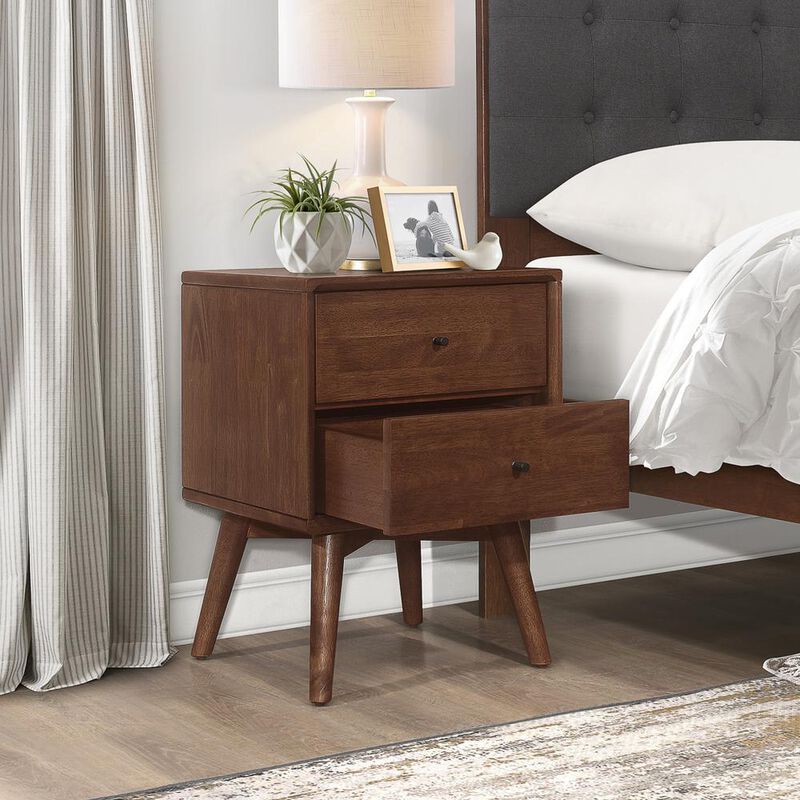 Ashcroft Furniture Co Caroline Mid Century Modern Style Night Stand