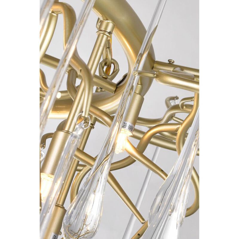 Anita 12 Light Chandelier With Gold Leaf Finish