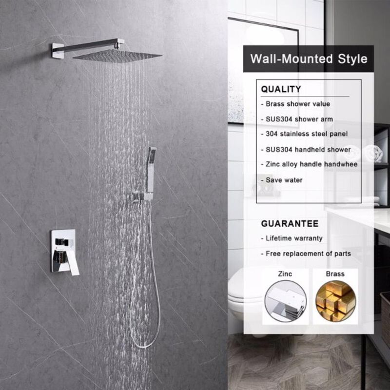 Shower System Shower Faucet Combo Set – Modern and Versatile Shower Set for a Spa-Like Experience