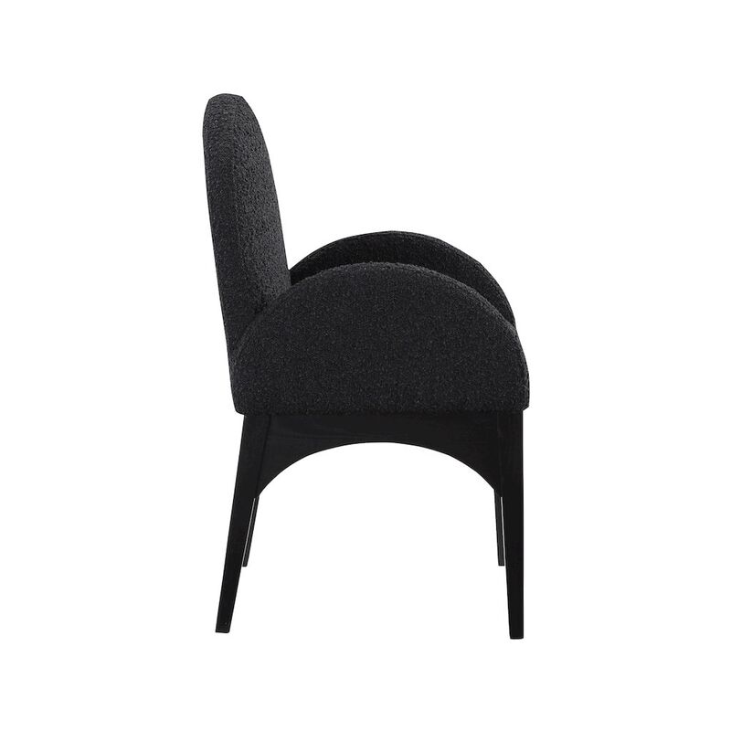 Meridian Furniture Waldorf Black Boucle Fabric Dining Chair