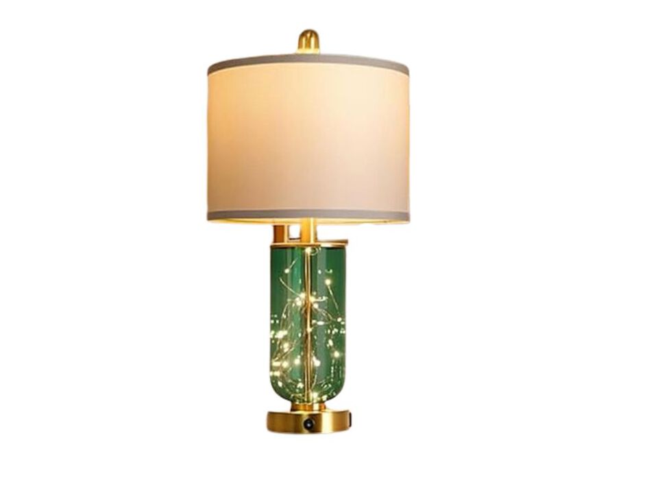 Modern Glass Table Lamps Set Of 2 For Living Room Bedroom Nightstand