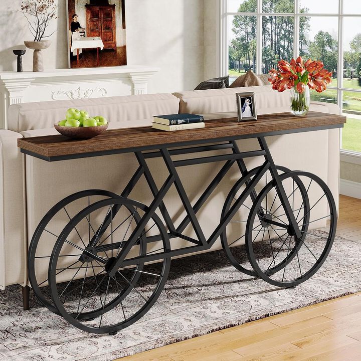 Tribesigns Industrial Wood Console Table