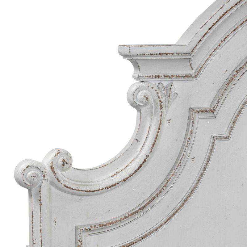 Liberty Furniture Magnolia Manor Queen Panel Bed in Antique White image number 4
