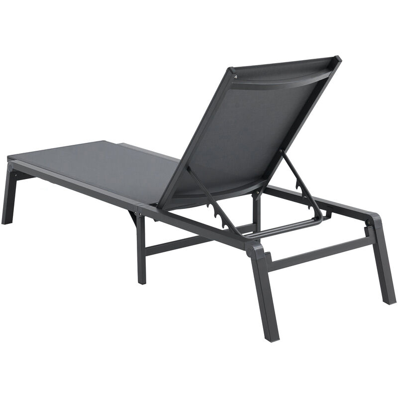 5-Position Chaise Lounge Chair &ndash; Adjustable Outdoor Recliner for Patio, Garden, Pool, or Deck