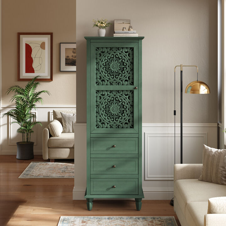 Zuggo 63" Tall Vintage Decorative Cabinet