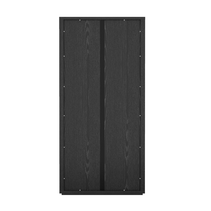 Rivington Black Bookcase Cabinet