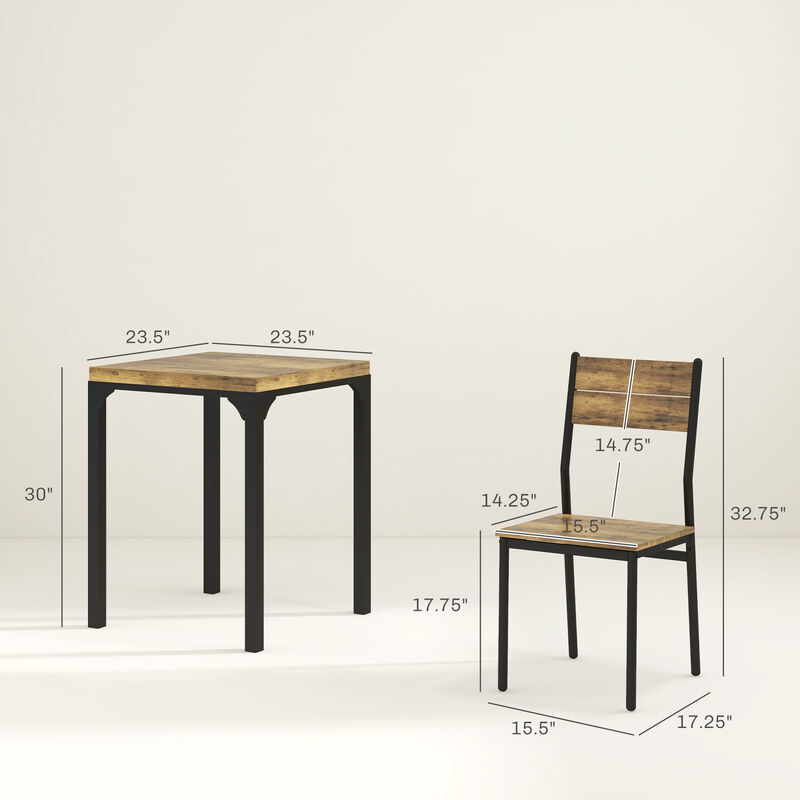 Hivvago Space-Saving 3-Piece Dining Set for Apartments image number 2