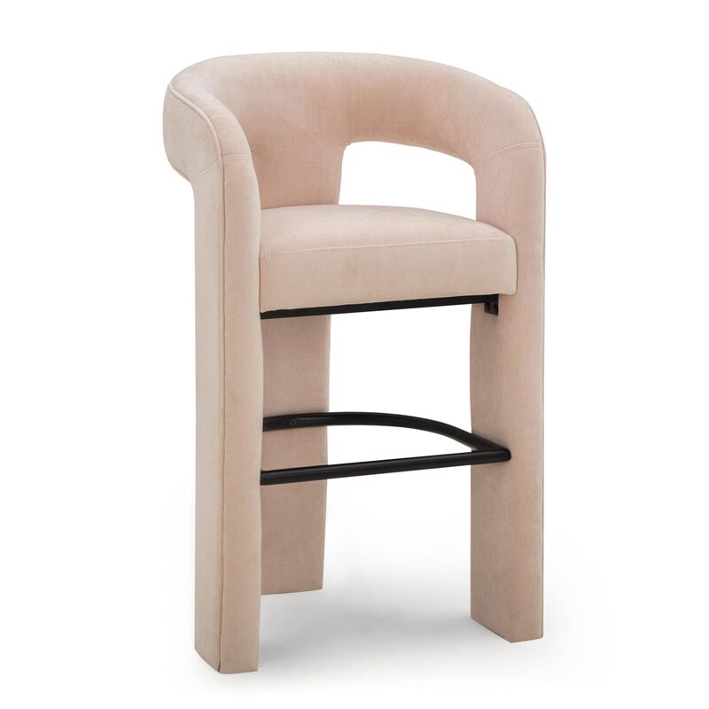 Tov Furniture Malone Blush Perfomance Fabric Bar Stool image number 2