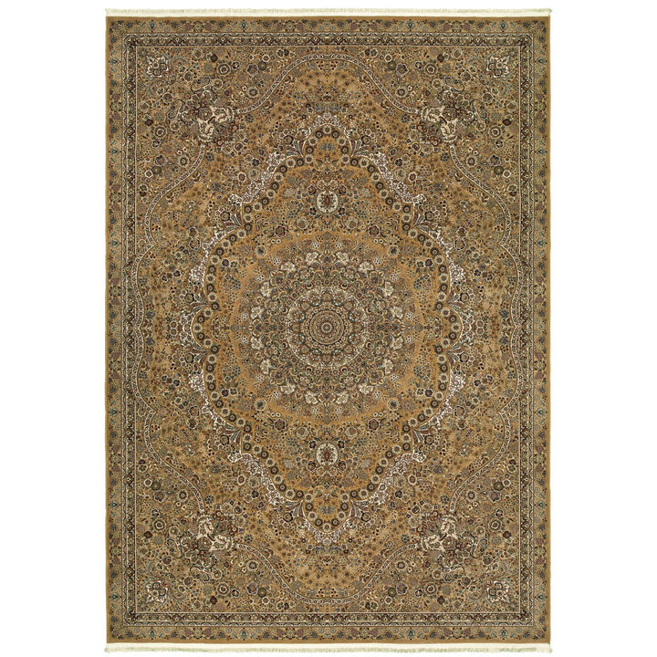 HomeRoots Medallion Area Rug With Fringe
