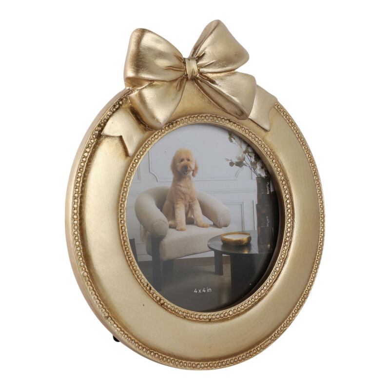 4x4 Bow On Round Photo Frame image number 1