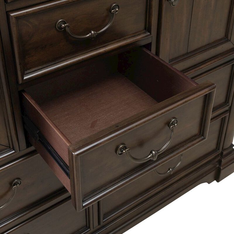 Liberty Furniture Arden Road 2 Door 10 Drawer Chest for Bedroom - Satin Cherry image number 9