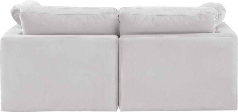 Meridian Furniture Indulge Cream Velvet Modular Sofa image number 2
