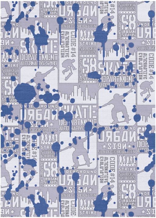 HomeRoots Skateboard Youthful Washable Area Rug