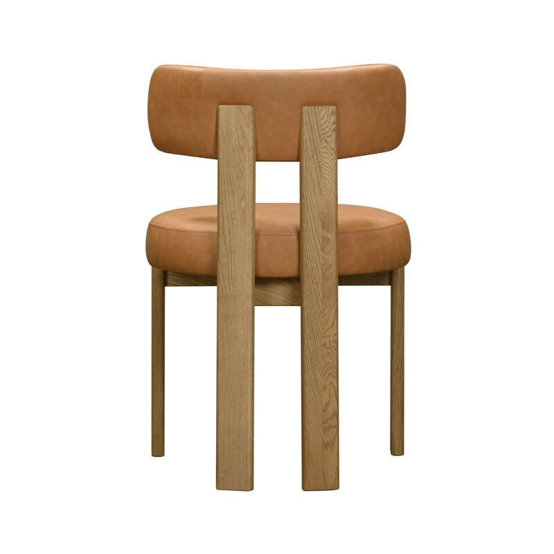 Tov Furniture Odessa Saddle Brown Vegan Leather Dining Chair image number 4